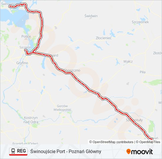 REG train Line Map