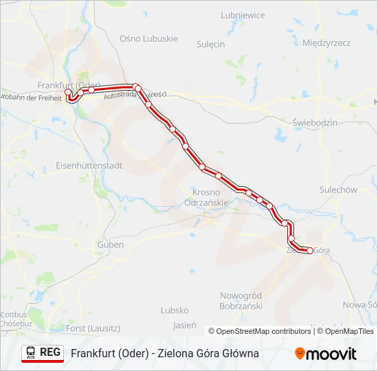 REG Train Line Map