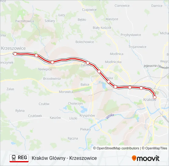 REG Train Line Map