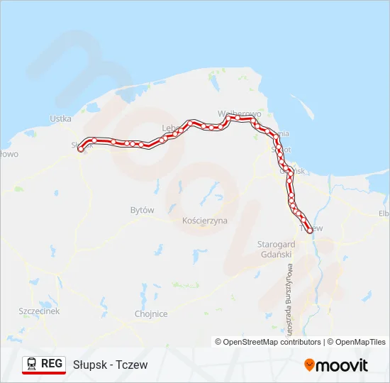 REG Train Line Map