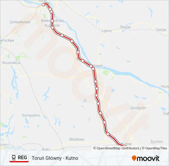 REG Train Line Map