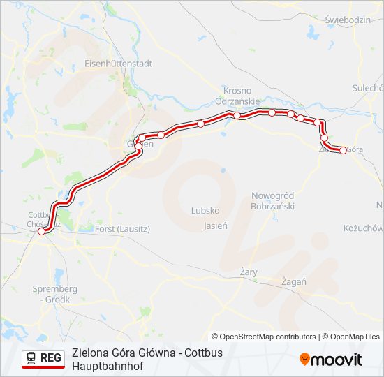 REG train Line Map