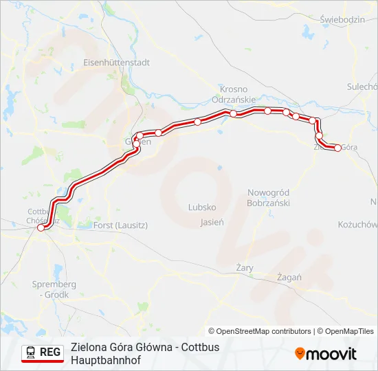 REG Train Line Map