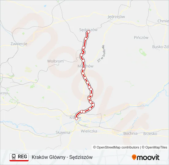 REG Train Line Map