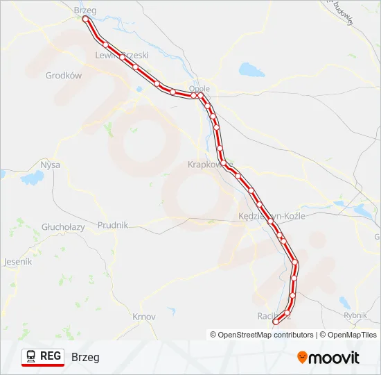 REG Train Line Map