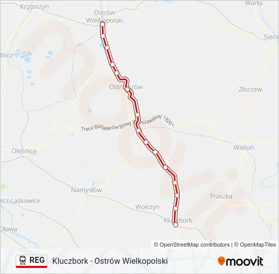 REG Train Line Map