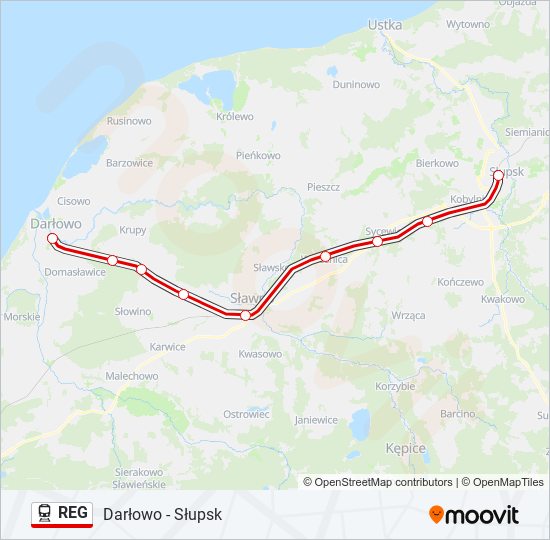 REG train Line Map