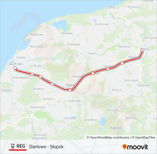 REG Train Line Map