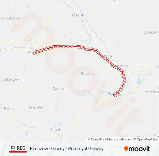 REG Train Line Map