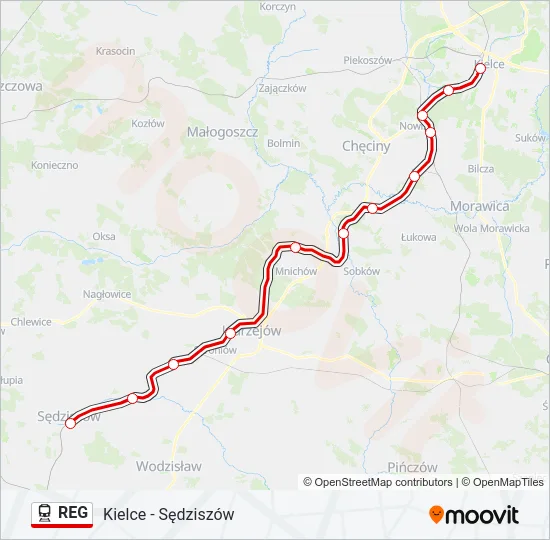 REG Train Line Map