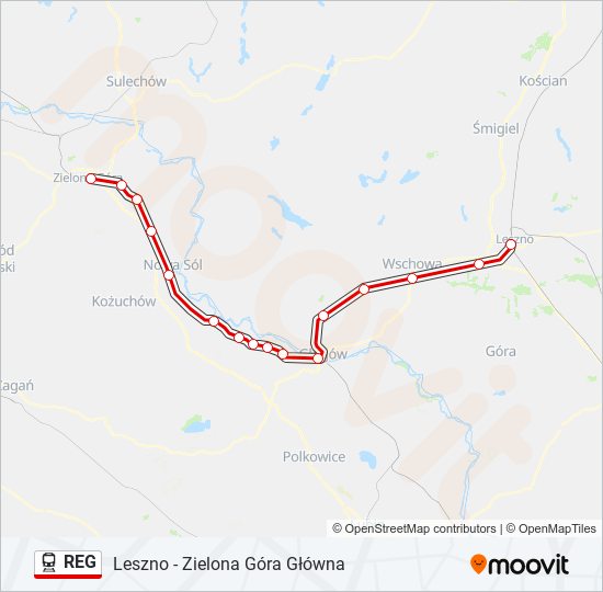 REG train Line Map