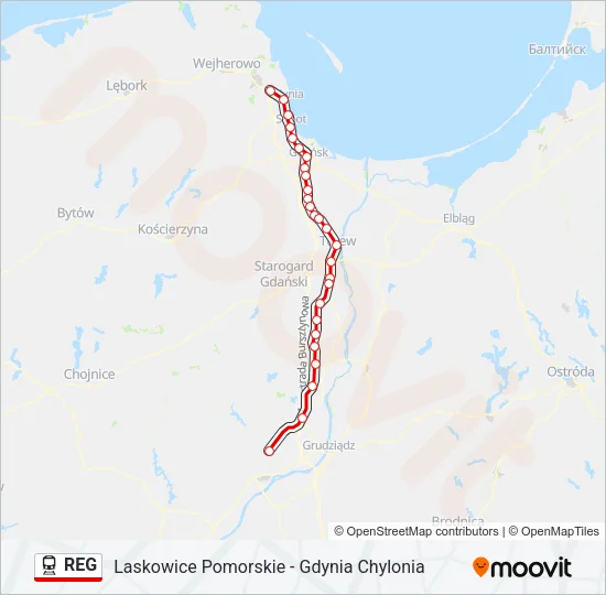 REG Train Line Map