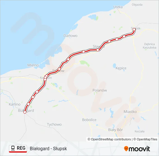 REG Train Line Map