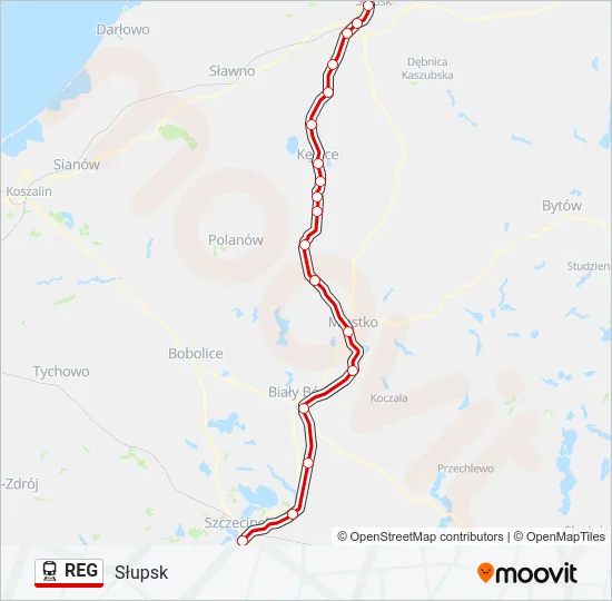 REG Train Line Map