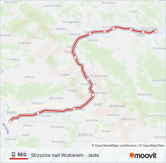 REG Train Line Map