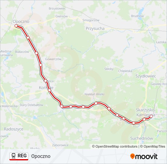 REG train Line Map