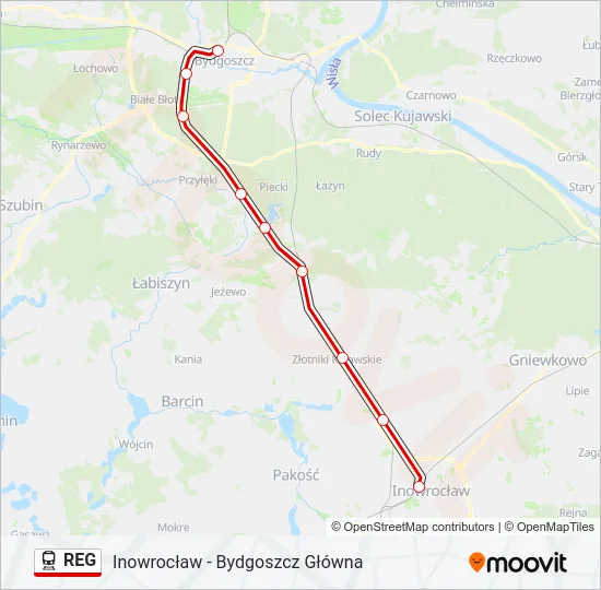REG Train Line Map