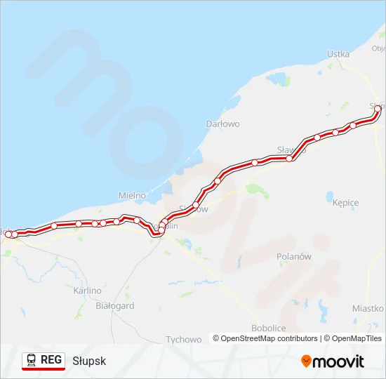 REG Train Line Map