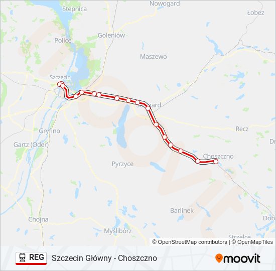 REG train Line Map