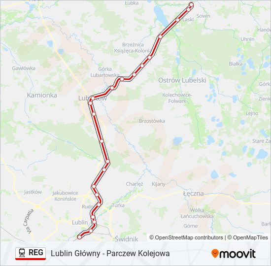 REG train Line Map