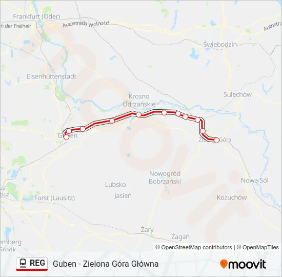 REG Train Line Map