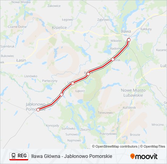 REG train Line Map