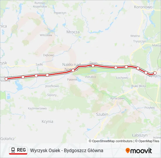 REG Train Line Map