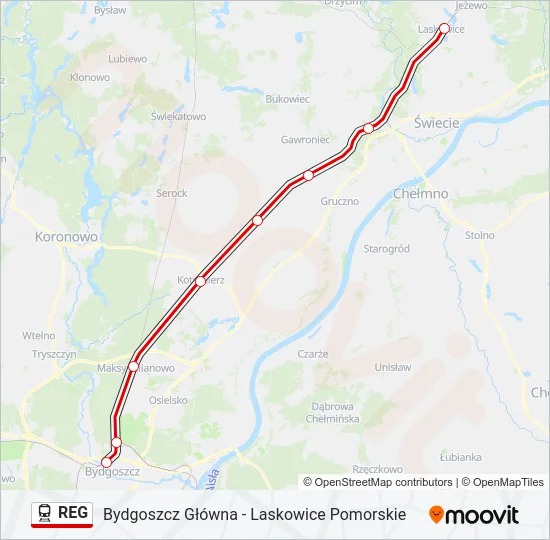 REG Train Line Map