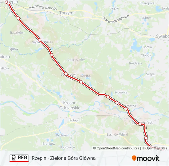 REG Train Line Map