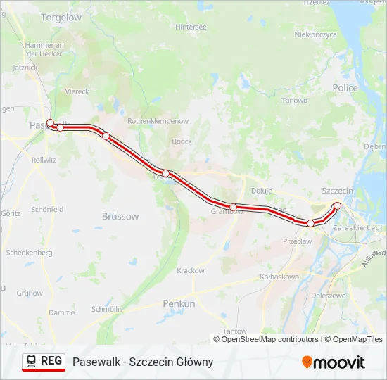 REG Train Line Map