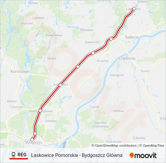 REG Train Line Map