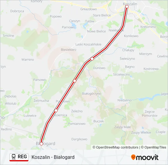 REG Train Line Map
