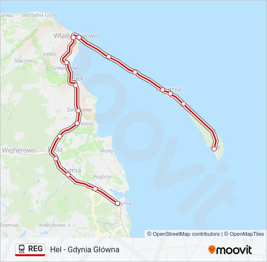 REG Train Line Map