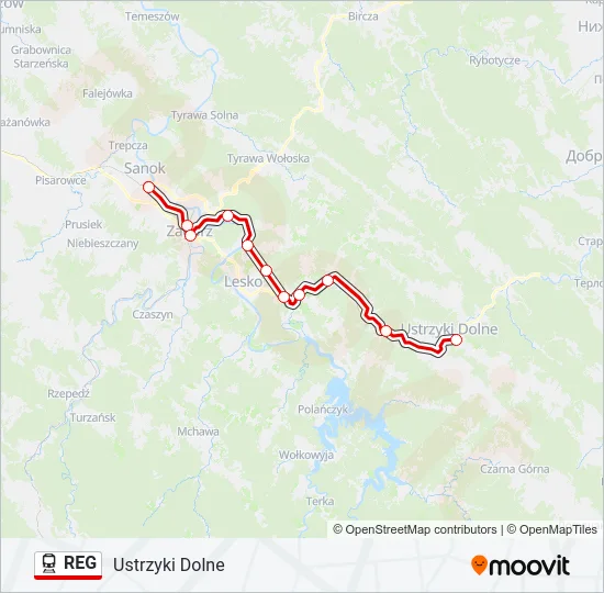 REG Train Line Map