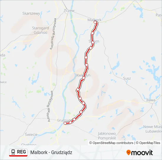 REG Train Line Map