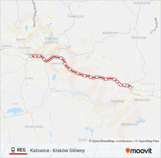 REG train Line Map