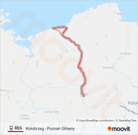 REG Train Line Map
