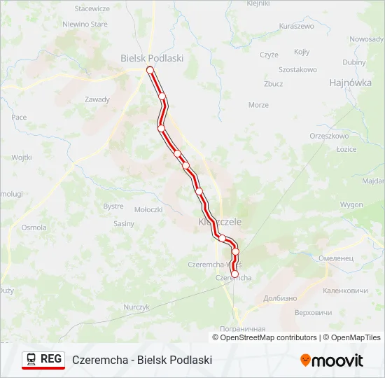 REG Train Line Map