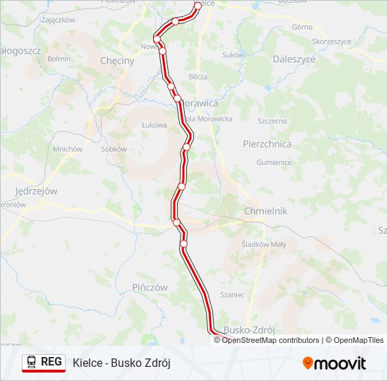 REG train Line Map