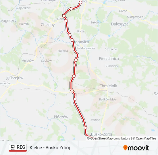 REG Train Line Map