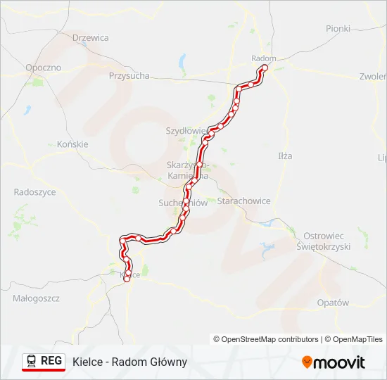 REG Train Line Map