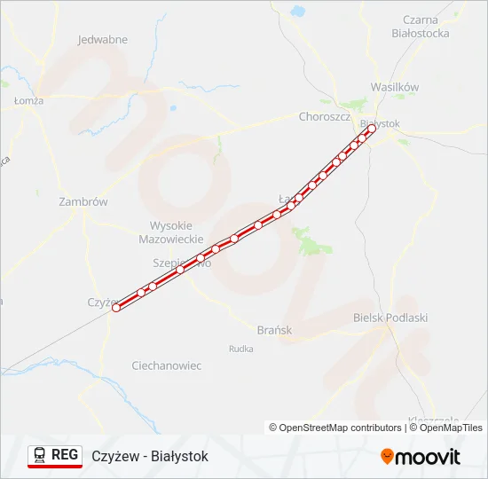 REG Train Line Map