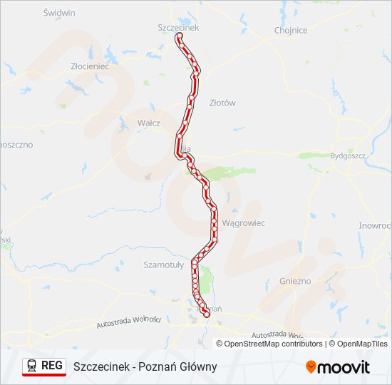 REG train Line Map