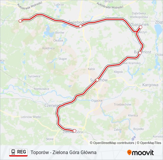 REG train Line Map