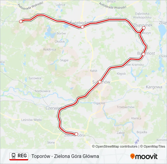 REG Train Line Map