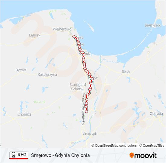 REG train Line Map