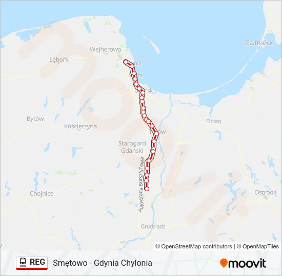 REG Train Line Map