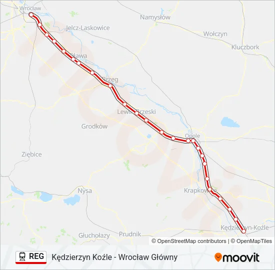REG Train Line Map