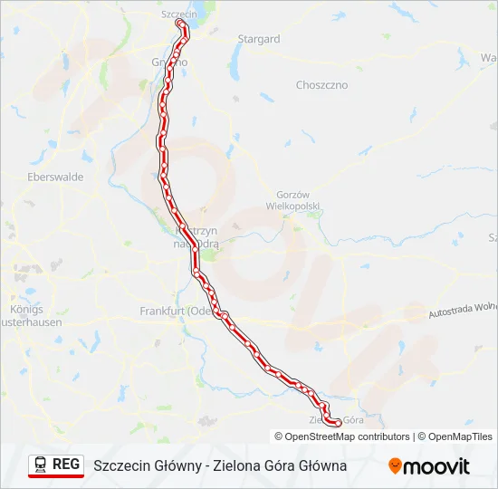 REG Train Line Map