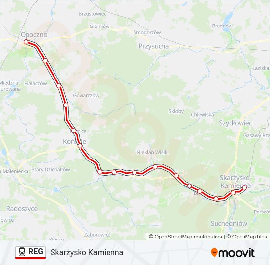 REG train Line Map